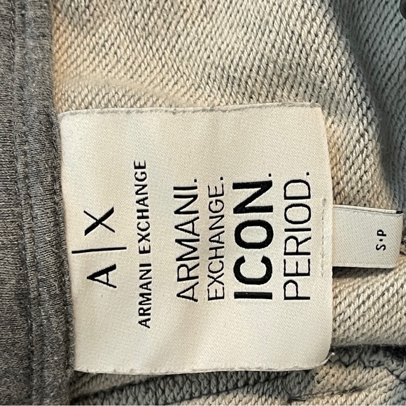 Armani Exchange Gray Athletic Shorts with Elastic Waistband - Picture 6 of 6